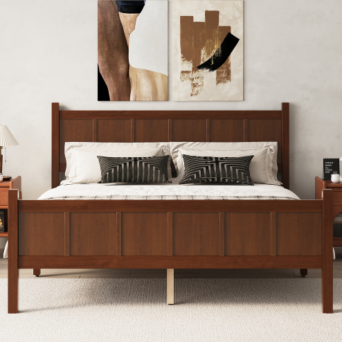 Nogal oscuro + Madera + Queen