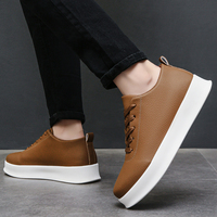 Baskets décontractées de luxe pour hommes CC, légères et tendance, avec empeigne en PU, semelle extérieure en PVC, fermeture à lacets, antidérapantes, résistantes à l'usure, pour le skate et la marche