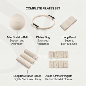 Kit de Pilates para Casa con Anillo, Pelota Suave, Bandas de Resistencia y Pesas Ajustables para Tobillos, para Principiantes, Entrenamiento de Cuerpo Completo - Product Image 2