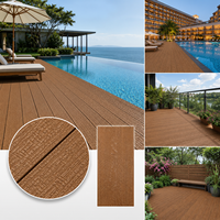 Premium WPC Außenbereich Moderner Rutschfester Wasserdichter UV-Beständiger 3D-Holzmaserung Outdoor-Garten-Terrassen-Bodenbelag