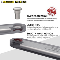 Verrou de vélo pliable antivol ETOOK, verrou de vélo en acier trempé spécial, verrou pliable pour moto