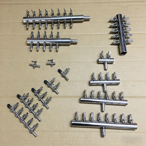 صمامات تدفق الهواء لأحواض السمك، موزع من الفولاذ المقاوم للصدأ، مقسم رباعي على شكل حرف T صديق للبيئة للاستخدام المكتبي والمنزلي - Product Image 6