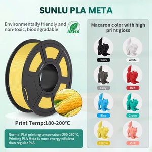 <span class=keywords><strong>Sunlu</strong></span> Pla Meta <span class=keywords><strong>Filament</strong></span> 1.75mm pour imprimantes 3D Matière plastique durable pour l'impression par moulage de précision - Product Image 2
