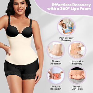 Planche abdominale de compression post-chirurgie pour femmes, 360°, pour récupération après liposuccion, amincissement du ventre, contrôle abdominal, faja lombaire en mousse - Product Image 2