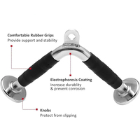 Accessoires de machine de gymnastique Poignées de corde de triceps Barre de traction Lat Barre de presse Barre en forme de V Ensemble de fixation pour machine à câble
