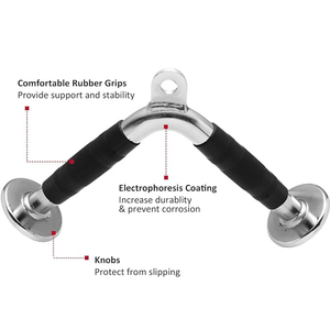 Accessoires de machine de gymnastique Poignées de corde de triceps Barre de traction Lat Barre de presse Barre en forme de V Ensemble de fixation <span class=keywords><strong>pour</strong></span> machine à câble - Product Image 4