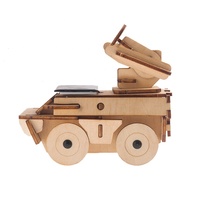 Kit de Modelo de Vehículo Scout de Madera con Energía Solar Wincent, Rompecabezas 3D DIY, Coche Blindado con Radar, Regalo Educativo STEM para Niños