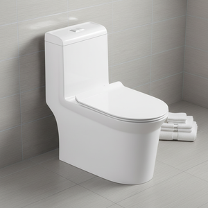 <span class=keywords><strong>WC</strong></span> monobloc blanc à chasse d'eau puissante en céramique à double chasse à vendre - Product Image 1