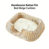 Lits pour animaux de compagnie, design panier en osier, pour chiens et chats, lavables, espace de sommeil luxueux pour animaux, fabricant, grossiste, prix très bas