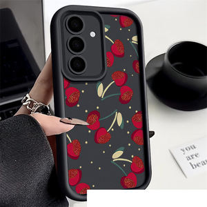 Coque de téléphone portable en TPU avec motif cerise rouge magnifique, style lentille en échelle, antichoc pour <span class=keywords><strong>Samsung</strong></span> A26 A32 A33 A34 A35 A36 A50 A51 - Product Image 2