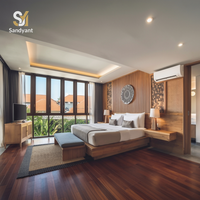 Solution tout-en-un : Lit double king-size moderne italien sur mesure en bois massif pour hôtels, appartements, villas et projets résidentiels