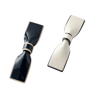 Haute qualité <span class=keywords><strong>design</strong></span> français femmes accessoires blanc noir couleur acétate pinces à cheveux vintage acrylique arc cheveux barrettes pour cheveux - Product Image 2