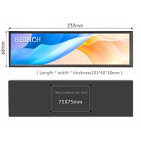 Module d'affichage LCM tactile capacitif IPS portable de 8,8 pouces 1920x480 avec ports USB Type C/Mini et rétroéclairage LED mural