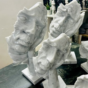 Statues de haute qualité décoration de la maison Sculpture tête humaine en marbre conçue sur mesure arts de Sculpture en marbre pour la collection de décoration intérieure - Product Image 2