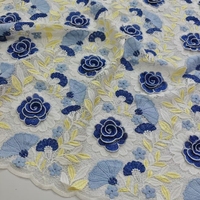 Tissus en dentelle 3D à fleurs 100% polyester, nouveauté très demandée pour robes
