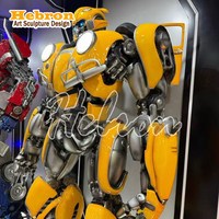Özelleştirilmiş Büyük Açık Alan Plaza Robotu Transformer Serisi Optimus Prime Bumblebee Reçine Fiberglas Heykeli