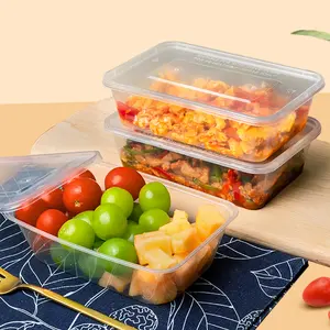 निर्माता सलाद नाश्ता 650ml माक्रोवेव शादी प्लास्टिक बर्तन पैक खाद्य बॉक्स डिस्पोजेबल मिठाई कंटेनर