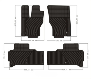 Alfombrillas Impermeables Antideslizantes de Látex para Asientos Delanteros y Traseros de Automóvil - Product Image 3