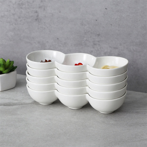 Hot Sale Restaurant Kitchen Decoration 3 Compartment Sauces Dipping Dish Nuts Candy <strong>Tapas</strong> Serving Dishes - Product Image 2
