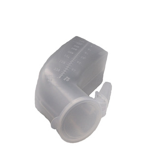 Urinoir transparent avec graduations pour femmes, forme ovale, matière plastique, capacité de 1000 ml - Product Image 3