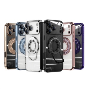 Funda Protectora para Teléfono Celular con Soporte Magnético Resistente a Impactos, Carga Inalámbrica Segura, Tipo Extraíble, para iPhone 17 16 15 14 Pro Max - Product Image 1