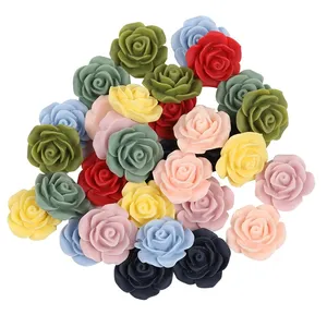 Resin Flower Beads Flatback Rose DIY Accessory Supplies Embellishment Home Decoration Gift Art & Collectible Artificial Model
