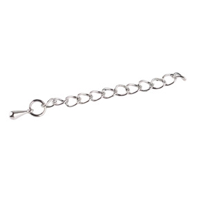 Chaîne d'extension en alliage plaqué argent pour pendentif en forme de larme, pour la fabrication de colliers, accessoires de bijouterie - Product Image 1