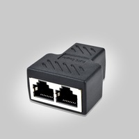 Splitter Kabel RJ45 Tiga Arah Langsung dari Jaringan, 8P8C Tipe Terlindung Plastik, Tersedia