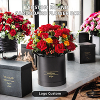 Boîte à fleurs rigide haut de gamme écologique personnalisée avec poignée en carton pour emballage de bouquets, boîte cadeau pour fleurs fraîches, séchées ou préservées
