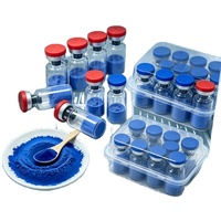 Matière première cosmétique WV, poudre de tripeptide de cuivre GHK-Cu, haute pureté (99%-99,9%), CAS 89030955, formule moléculaire C14H21CuN6O6