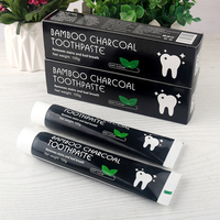 Dentifrice blanchissant au charbon de bambou activé naturel noir, faible abrasivité, sans fluorure, marque privée, vente chaude