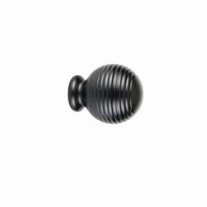 COLONIAL LINE - Terminal de Cortina con Perilla Negra - Product Image 1