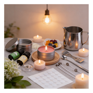 Minimalist Branded Holder Luxury Sleeve Natural Wax Wellness Meditation Boutique Merchandising Global Edition Showcase - Product Image 4