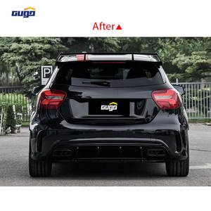 GUGO W176 Diffuseur arrière Embouts d'échappement pour A-CLASS <span class=keywords><strong>MERCEDES</strong></span>-BENZ 2013-2018 Kit de carrosserie de garniture de tuyau d'échappement Upgrade Compatible 2018 <span class=keywords><strong>A45</strong></span> Nouveau - Product Image 3
