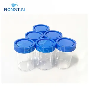 Contenedor de muestras RONGTAI, contenedor de muestras de Taburete desechable, contenedor de orina de muestras de plástico de China