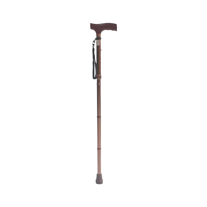Health care supplies foldable telescopic walking cane elderly hiking adjustable wooden folding walking stick