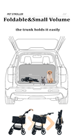 Poussette pour chien, chariot, 4 roues, grande poussette détachable pour animaux de compagnie, pour chien et chat, poussette portable pour animaux de compagnie pour le voyage