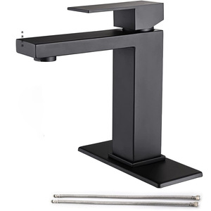 Robinet de lavabo carré en acier inoxydable 304, eau chaude et froide, pour lavabo de salle de bain, design moderne - Product Image 5