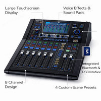 Console de mixage audio numérique professionnelle en métal avec suppression du bruit, 18 entrées, 14 sorties, écran tactile, contrôle Wi-Fi, MP3, sonorisation en direct