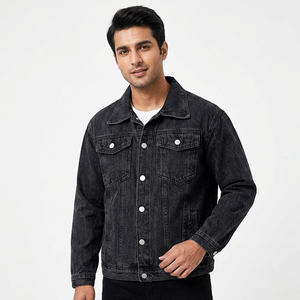 Veste en jean de haute qualité pour hommes pour l'hiver, lavable, style ajusté, col moulant, poches chauffe-mains, meilleur vendeur, service OEM - Product Image 1