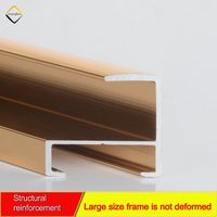 Bingkai Foto Aluminium Profil Strip Logam Kustom LB2007B untuk Dekorasi Rumah, Bingkai Gambar Aluminium