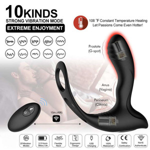 Masajeador de Próstata Vibrador con Control Remoto Inalámbrico, Tapón <span class=keywords><strong>Anal</strong></span>, Anillo para Pene, Juguetes Sexuales para Adultos para Hombres - Product Image 6