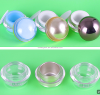Pot en plastique rond en acrylique à paroi épaisse en forme de boule fantaisie pour crème pour les yeux, crème pour le visage, sérum de soin – Offre Spéciale