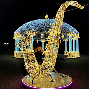 Lumière LED à motif d'instrument de musique de Noël pour les décorations de vacances sur le thème de la musique et les décorations saisonnières - Product Image 1