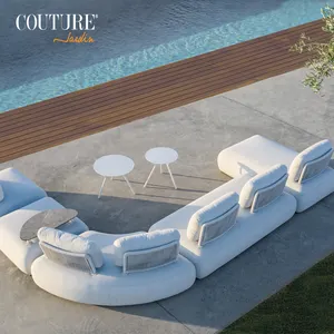 Villa Hôtel Projet De Luxe Patio En Aluminium Jardin Corde Meubles En Plein Air Tissu Sectionnel Canapé Salon Ensemble - Product Image 1