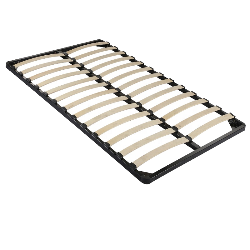 Aoxuan Modern Metal Frame Wooden Slat Bed
