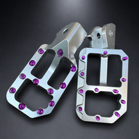 Repose-pieds larges en aluminium CNC, finition bleu brûlé, pour Surron Light Bee Ultra Bee Talaria MX3 MX4