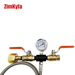 Adaptador de válvula de bola para estación de recarga de CO2 Zimakyfa, carbonatador de cilindro Sodastream Tr21-4, manómetro de 250 bar, acero inoxidable de 24 pulgadas - Product Image 6