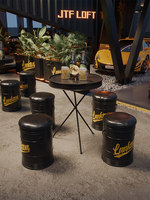 Ensemble de table et chaises de salle à manger en fer industriel vintage, mobilier de bar, logo personnalisé, OEM, ODM, vente en gros, directement de l'usine