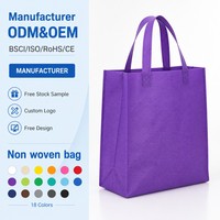 Sac fourre-tout personnalisé en non-tissé, couleur unie, brillant, holographique, laser, métallisé, laminé, imperméable, réutilisable, écologique, pour boutique et shopping
